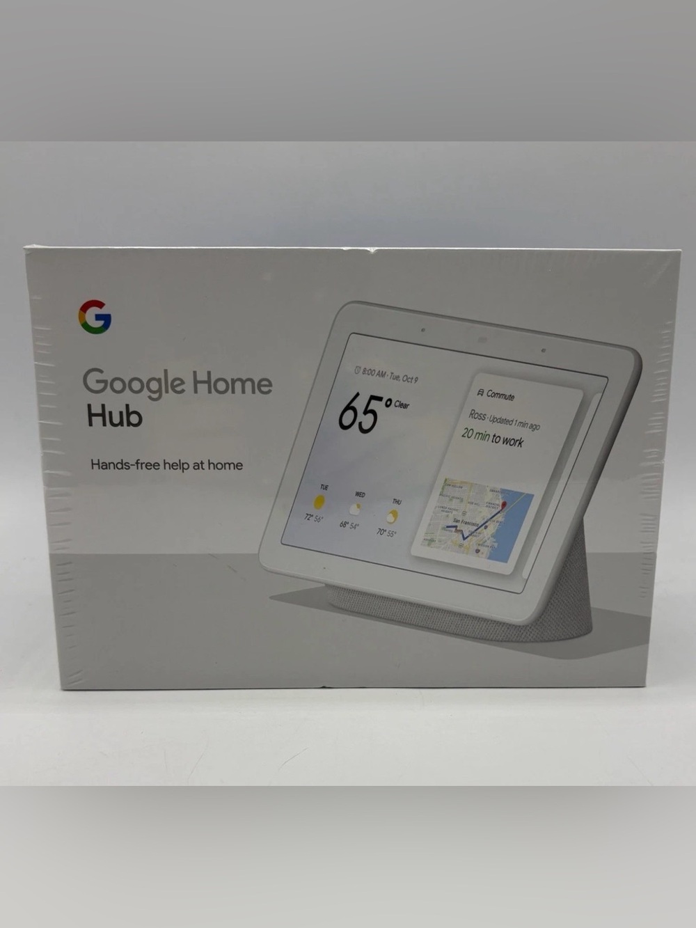Google Home Hub Nest 1st Gen Smart Display Chalk GA00516-US New Factory Sealed